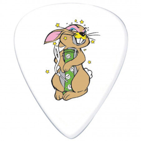 Dunlop BL109 Rabbit star - 1 médiator Frank Kozik Blackline Originals - 0,6 mm