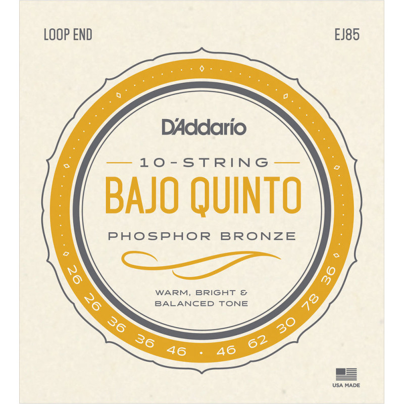 D'addario EJ85 - Cordes pour bajo quinto