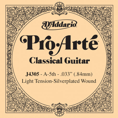 D'Addario Pro-Arte J4305, Light, cinquième corde - Corde au détail nylon guitare classique