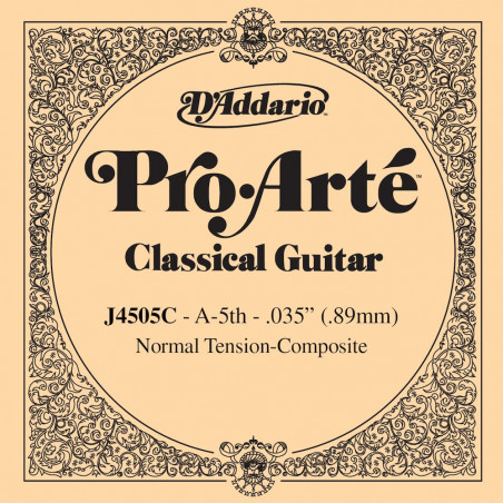 D'Addario Pro-Arte J4505C, Normal, cinquième corde - Corde au détail composite - guitare classique