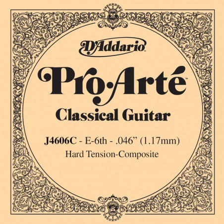 D'Addario Pro-Arte J4606C, Hard, sixième corde - Corde au détail nylon guitare classique