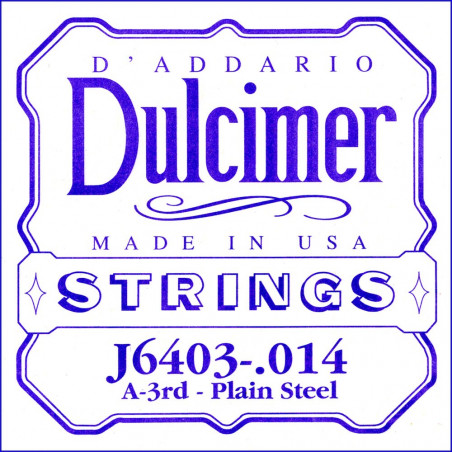 D'Addario J6403, .014 - Corde au détail acier – Dulcimer