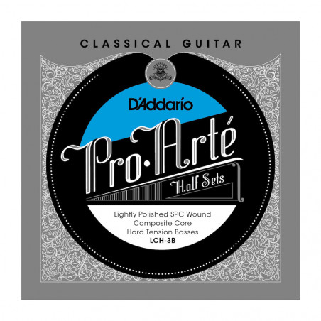 D'Addario LCH-3B - Jeu de 3 cordes basses, tension dure – Guitare Classique