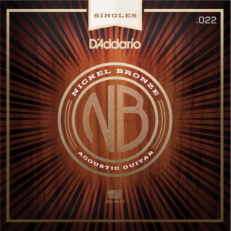 D'Addario NB022 filet nickel bronze .022 - Corde au détail guitare acoustique