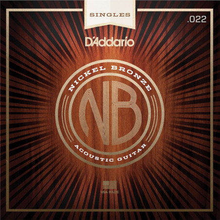 D'Addario NB022 filet nickel bronze .022 - Corde au détail guitare acoustique