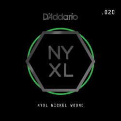 D'Addario NYNW020 Tirant .020 - corde au détail nickel wound – guitare électrique