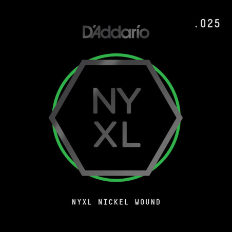 D'Addario NYNW025 Tirant .025 - corde au détail nickel wound – guitare électrique