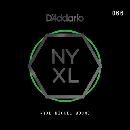 D'Addario NYNW066 Tirant .066 - corde au détail nickel wound – guitare électrique