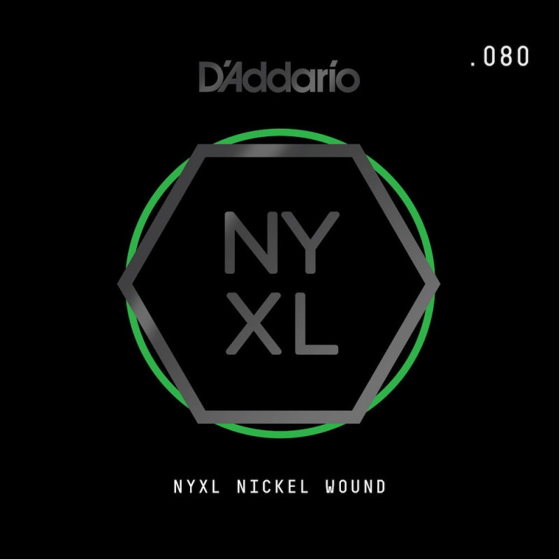 D'Addario NYNW080 Tirant .080 - corde au détail nickel wound – guitare électrique