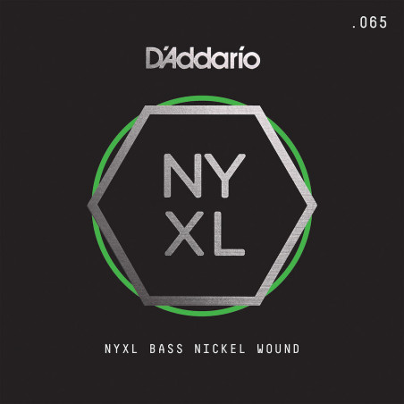 D'Addario NYXLB065, NYXL filet nickel, diapason long, .065 - Corde au détail guitare basse