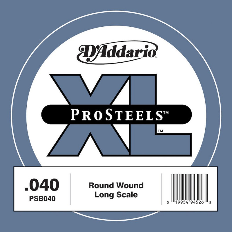 D'Addario ProSteels PSB040, corde longue, .040 - Corde au détail – guitare basse