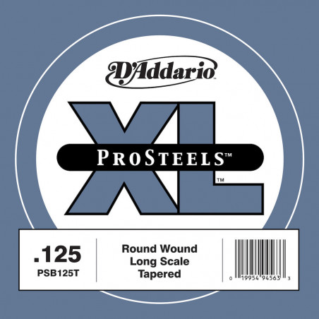 D'Addario ProSteels PSB125T, corde longue, .125, sans surfilage - Corde au détail – guitare basse