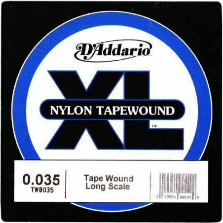 D'Addario TWB035 .035 - Corde au détail, filet nylon – guitare basse