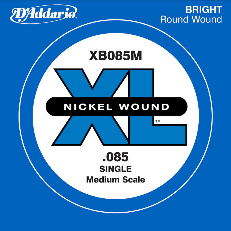 D'Addario XB085M, corde moyenne, .085 - Corde au détail nickel – guitare basse