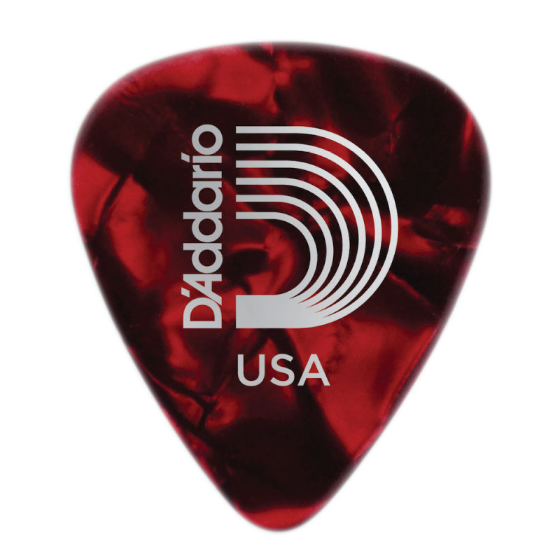 D'Addario 1CRP7-10 - Médiators celluloïd rouges, pack de 10, Extra-Heavy