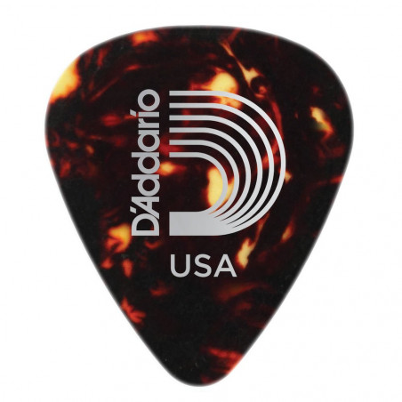 D'Addario 1CSH2-25 - Médiators guitare Celluloïd - motif écaille, pack de 25, Light