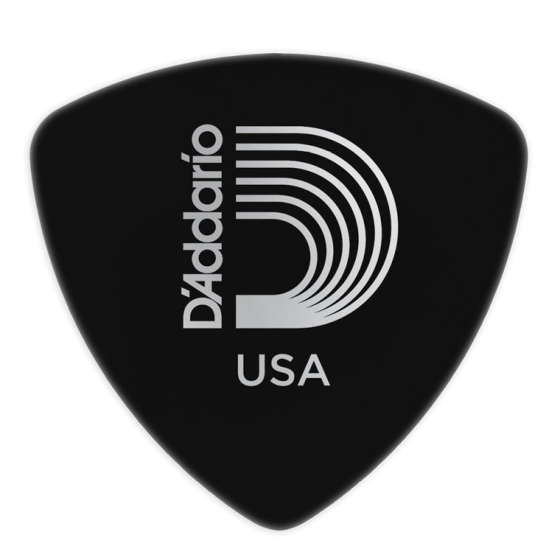 D'Addario 2CBK4-100 - Médiators noirs, pack de 100, Medium, format large