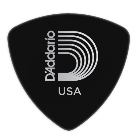 D'Addario 2CBK4-25 - Médiators guitare Celluloïd - noirs, pack de 25, Medium, format large