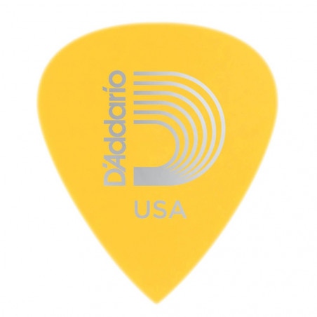 D'Addario 6DYL3-100 - Duralin Precision Lot de 100 médiators fins/moyens Jaune 0,70 mm