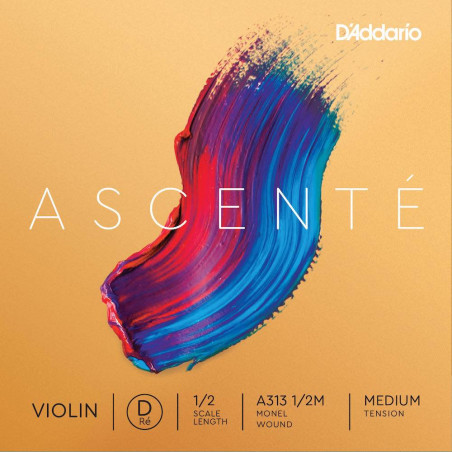 D'Addario A313 1/2M - Corde seule (ré) violon 1/2 Ascenté, Medium