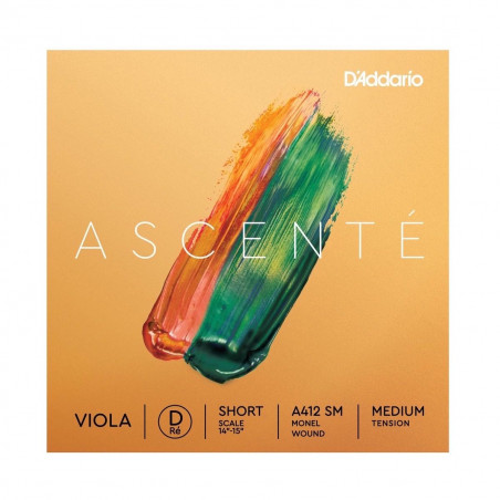 D'Addario A412 SM - Corde seule (ré) alto Ascenté, diapason court, Medium