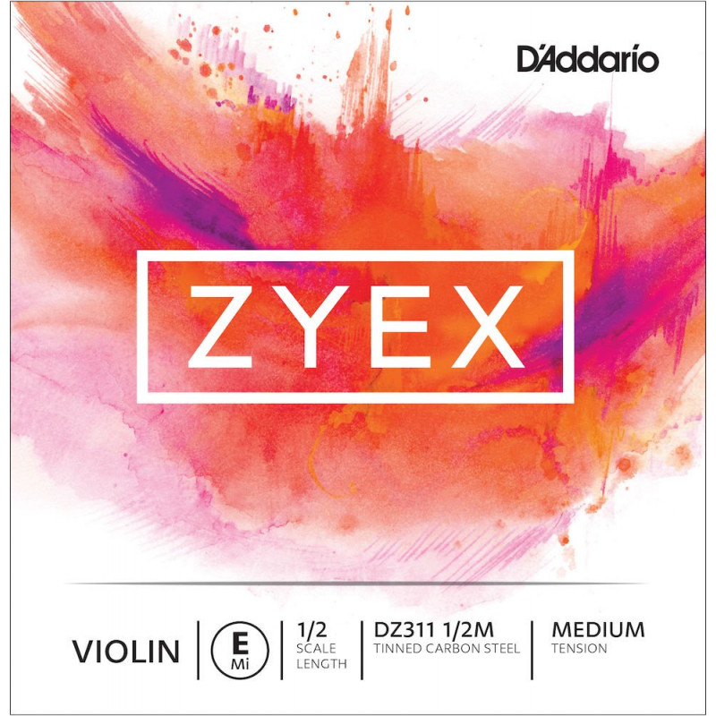 D'Addario DZ311 1/2M - Corde seule (Mi) violon Zyex, manche 1/2, Medium