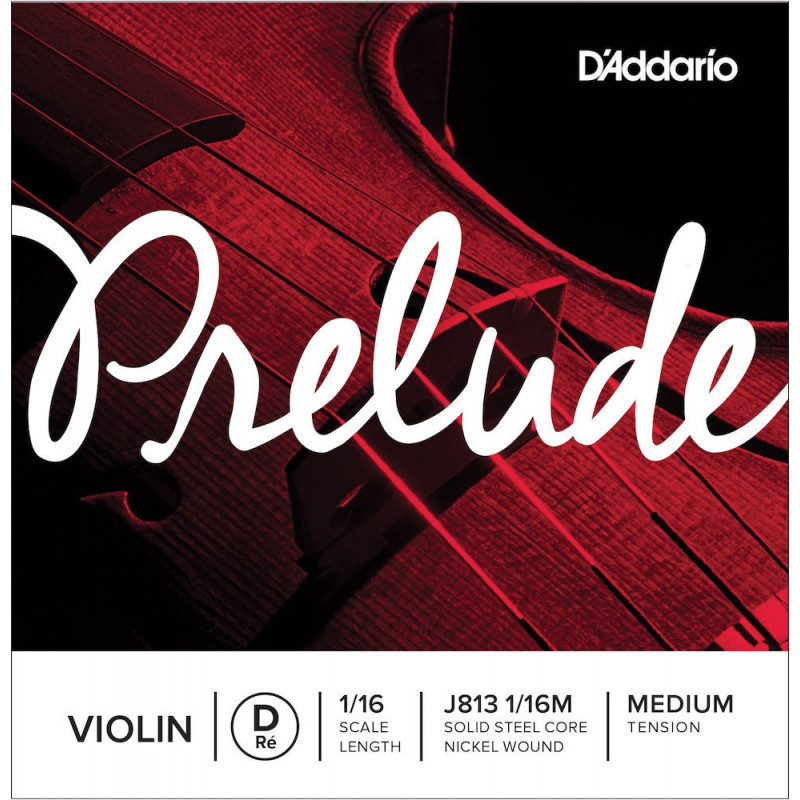 D'Addario J813 1/16M - Corde seule (ré) violon 1/16 Prelude, Medium