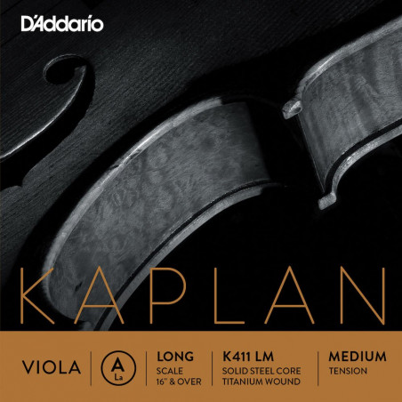 D'Addario K411 LM - Corde seule (La) alto Kaplan, Long Scale, Medium