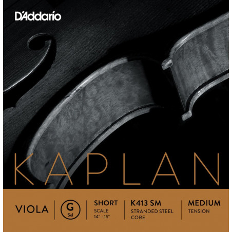 D'Addario K413 SM - Corde seule (sol) alto Forza, diapason court, Medium