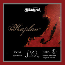 D'Addario KS514 4/4L - Corde seule (Do) violoncelle Kaplan, manche 4/4, Light