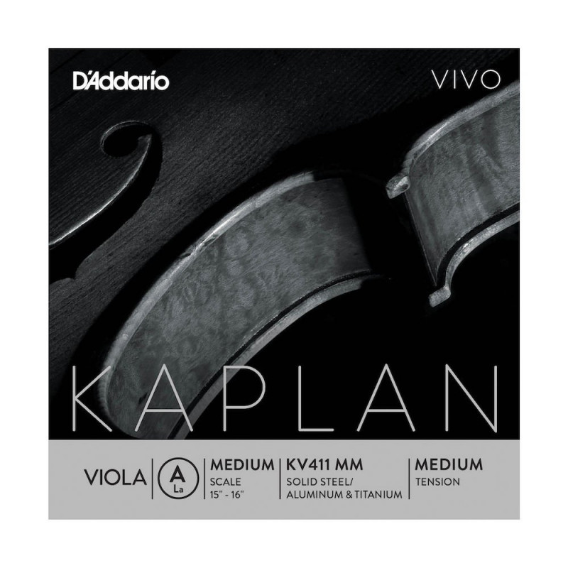 D'Addario KV411 MM - Corde seule (la) alto Vivo, diapason moyen, Medium