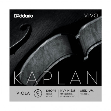 D'Addario KV414 SM - Corde seule (do) alto Vivo, diapason court, Medium