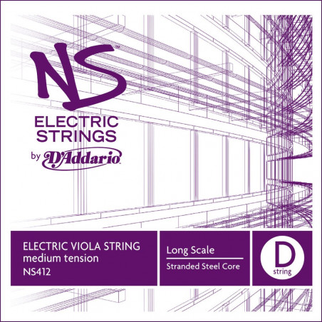 D'Addario NS412 - Corde seule (Ré) alto NS Electric, Long Scale, Medium