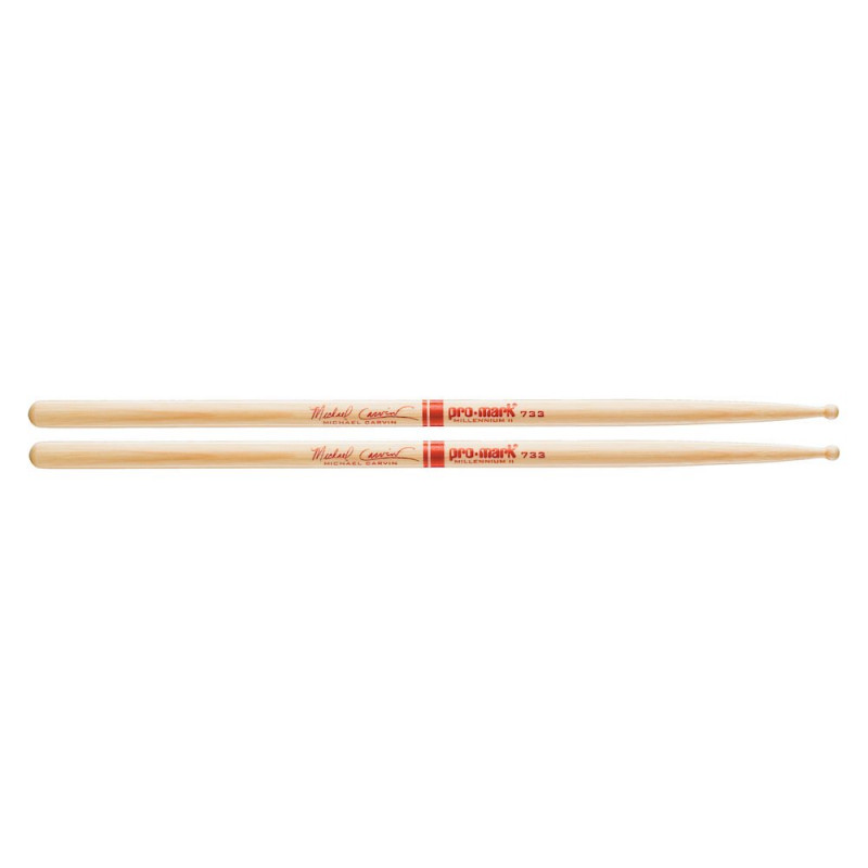 Pro-Mark TX733W - Baguettes Michael Carvinen Hickory 733, olive en bois