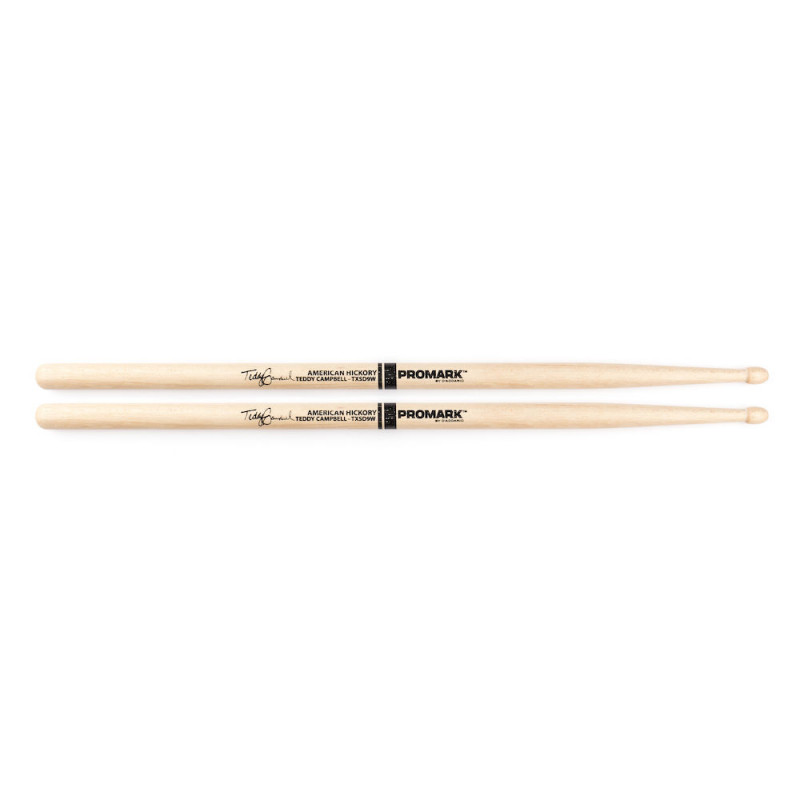 Pro-Mark TXSD9W - Baguettes Teddy Campbellen Hickory SD9, olive en bois