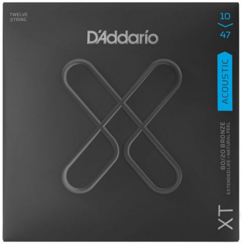 D'Addario XTAPB1047 - jeu guitare acoustique XT phosph. bronze -  Extra Light, 10-47