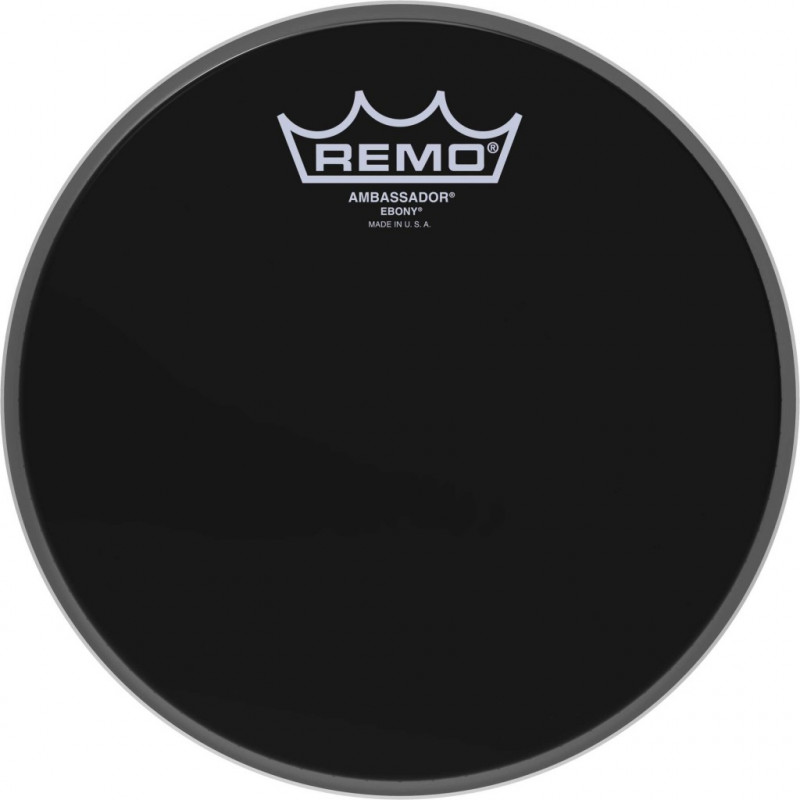 Remo ES-0008-00 - Peau Ebony Ambassador 8" pour Tom