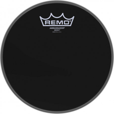 Remo ES-0008-00 - Peau Ebony Ambassador 8" pour Tom