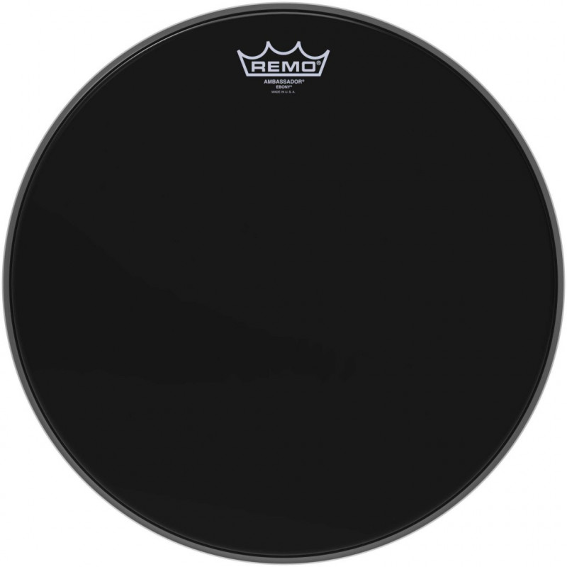 Remo ES-0015-00 - Peau Ebony Ambassador 15" pour Tom/ Caisse claire/ Tom sur pieds