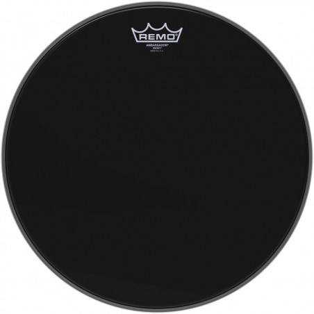 Remo ES-0015-00 - Peau Ebony Ambassador 15" pour Tom/ Caisse claire/ Tom sur pieds