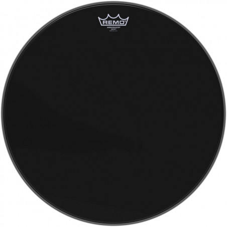 Remo ES-0018-00 - Peau Ebony Ambassador 18" pour Tom sur pieds