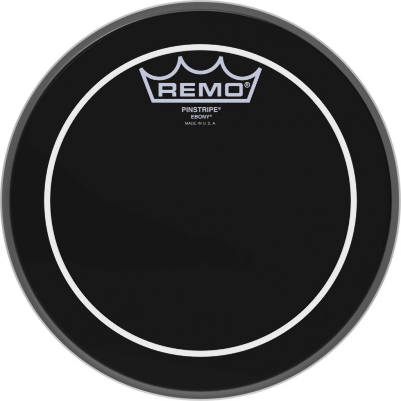 Remo ES-0608-PS - Peau Ebony Pinstripe 8" pour Tom