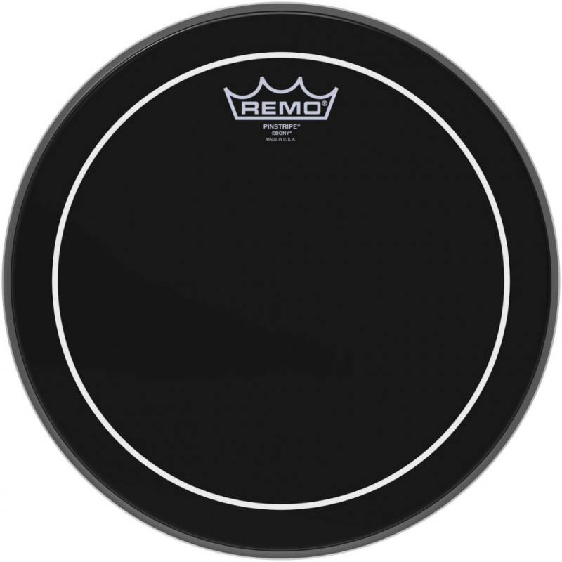 Remo ES-0612-PS - Peau Ebony Pinstripe 12" pour Tom/ Caisse claire