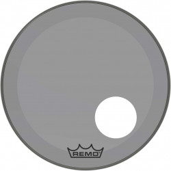 Remo P3-1320-CT-SMOH - Peau de frappe Powerstroke 3 Colortone pour grosse caisse, smoke, 20", avec trou décentré de 5