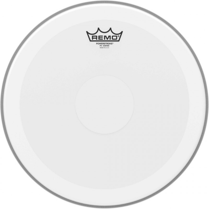 Remo P4-0114-C2 - Peau Powerstroke 4 sablée 14" avec double pli+renfort transparent