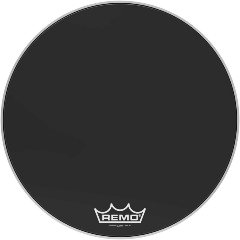 Remo PM-2426-MP - Peau Powermax 2 Ebony 26" pour grosse caisse de parade