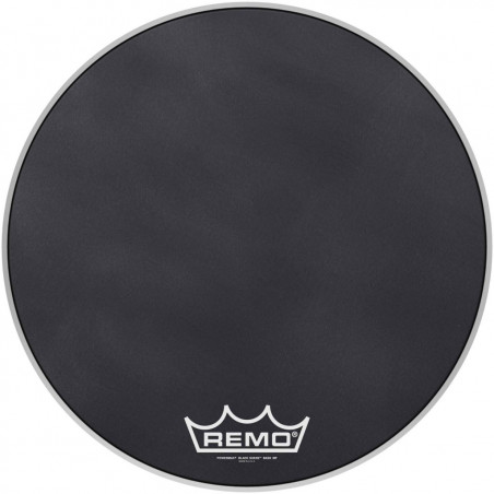 Remo PM-1822-MP - Peau Powermax Black Suede 22" pour G.Caisse de parade