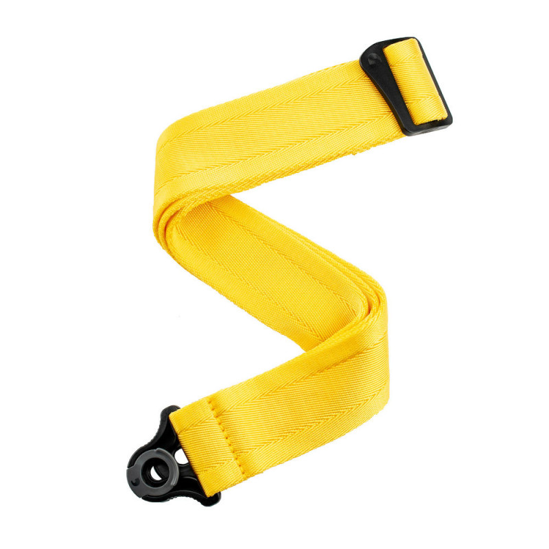 D'Addario 50BAL07 - Sangle  Auto Lock pour guitare, Mellow Yellow