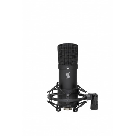 Stagg SUM45 SET - Pack microphone cardioïde USB (micro, stand, suspension, filtre anti-pop, câble USB)