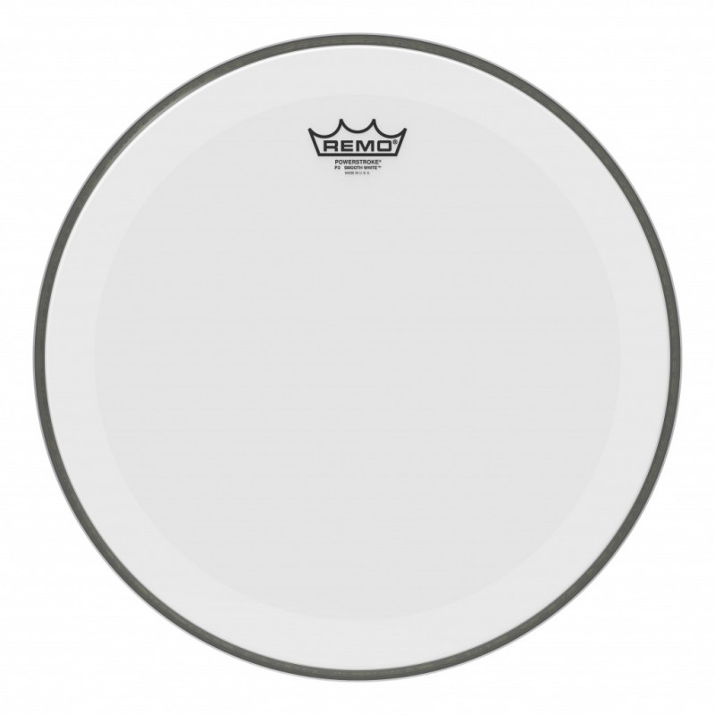 Remo P3-1216-C1 - peau Powerstroke 3 blanche 16'' - no stripe